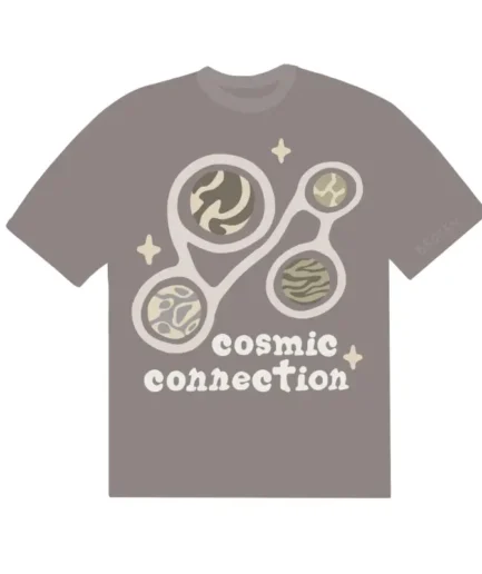 Graphic tee featuring a cosmic-inspired 'Cosmic Connection' design