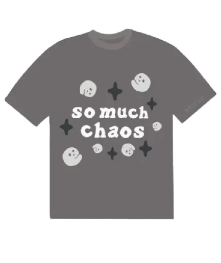 Broken Planet Market T-shirt with 'So Much Chaos' graphic